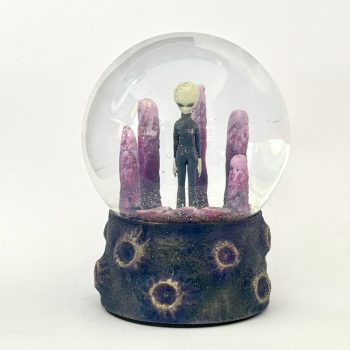 UFO Glitter Globe - Skinny Bob Pink