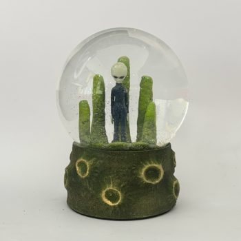 UFO Glitter Globe - Skinny Bob Green