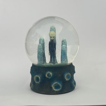 UFO Glitter Globe - Skinny Bob Blue